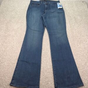 New Lee Easy Fit Barely Bootcut Jeans Women 16 Long Seawave Blue Stretch 3528127